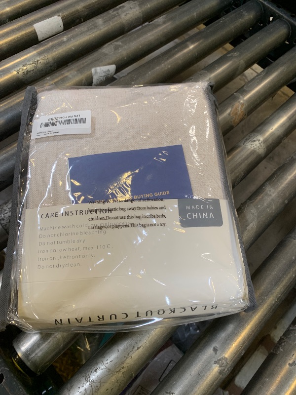 Photo 1 of 100% Blackout Shield Linen Blackout Curtains for Bedroom 84 Inches Long, Back Tab/Rod Pocket Living Room Drapes, Thermal Insulated Blackout Curtains 2 Panels Set, 50" W x 84" L, Cream