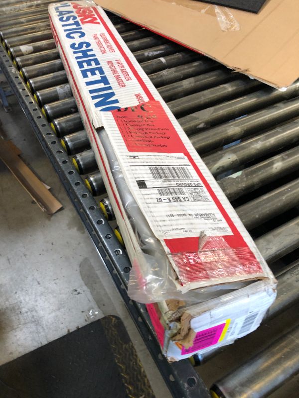 Photo 1 of 1-Roll of 12’ x 100’ Poly-America 412C Husky Clear 4-Mil Low Density Plastic Sheeting