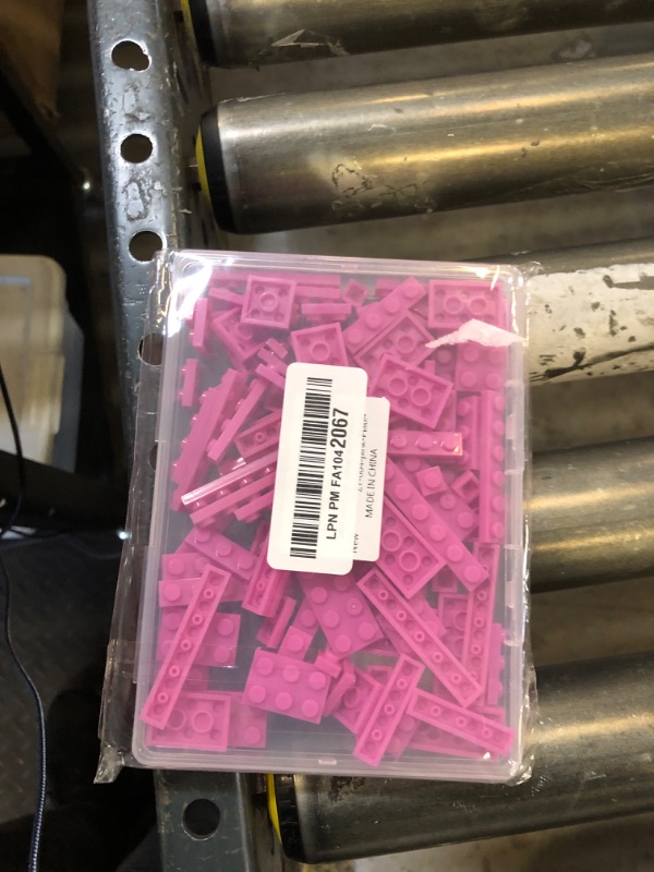 Photo 1 of 100 Pieces Classic Building Plate Assortment Pack, 8 Sizes Small Baseplates Multipacks, Compatible with Lego Parts and Pieces, Small Plate for Building(Color:Pink)