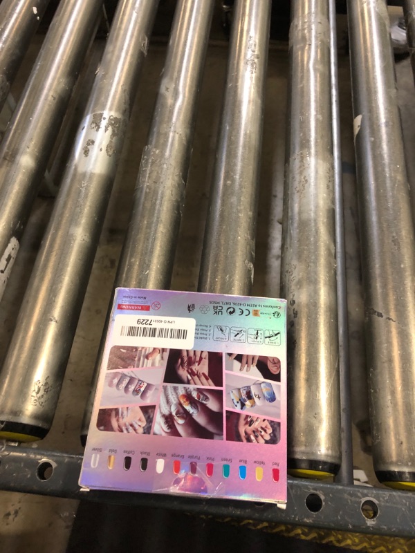 Photo 1 of 12 Color Acrylic paint pen Set, Kalolary Nail Polish Pens Nail Point Graffiti Dotting Pen Drawing Painting Liner Brush for DIY Nail Art Beauty Adorn Manicure Tools