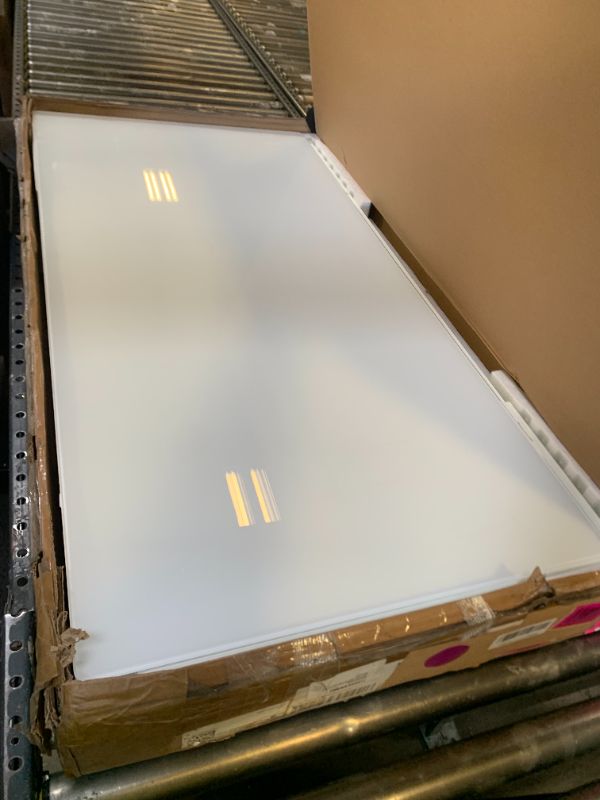 Photo 1 of *SOLD FOR PARTS* Claiks Glass Standing Desk with Drawers, 48×24 Inch Adjustable Stand Up Desk, Quick Install Home Office Computer Desk with USB Ports, White