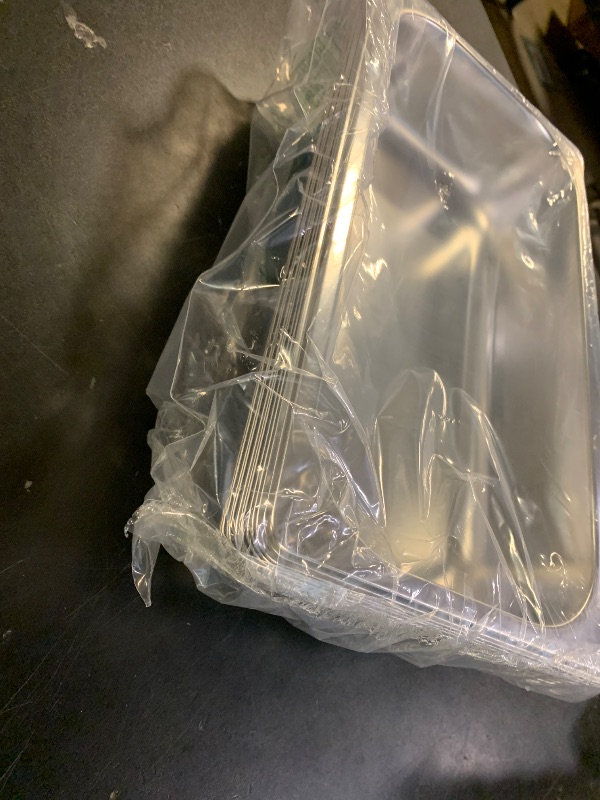 Photo 1 of 10 Pack Hotel Pans Stainless Steel Steam Table Pan 1/3 Size, 0.8 mm Thick Anti Jam Warming Pans for Food Warmer Restaurant Catering Supplies, 12.8 x 6.9 Inch(2-1/2 Inch Deep,Standard)