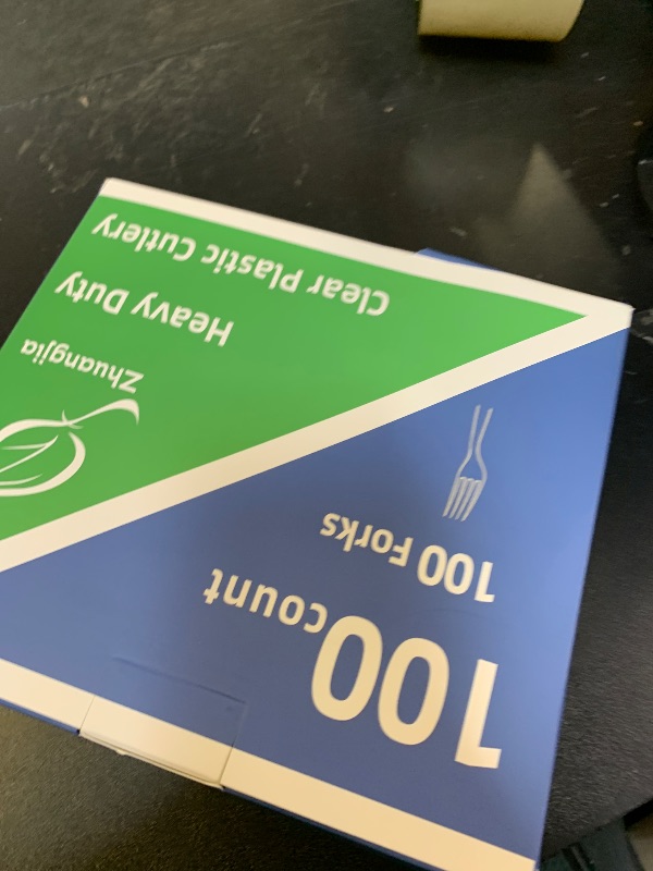 Photo 1 of 100 Count Extra Heavy Duty Clear Plastic Forks Disposable, BPA-Free, Heat Resistant, Durable Disposable Forks Bulk for Catering & Events ?Party Supplies