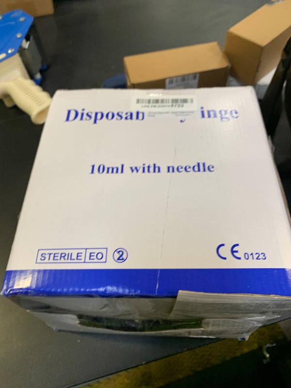 Photo 1 of 100 Pack Disposable 10ml/cc Lab Syringes with 18Ga 1 Inch Needle Luer Lock, Individually Sealed Packed