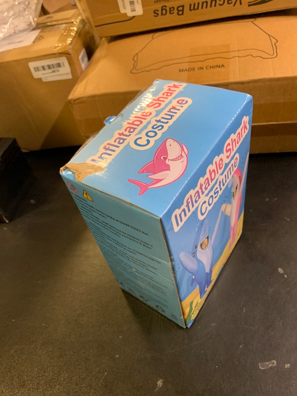 Photo 1 of Inflatable Shark Costume Kids, Halloween Shark Inflatable Costumes Funny Blow up Costume for Boys Girls