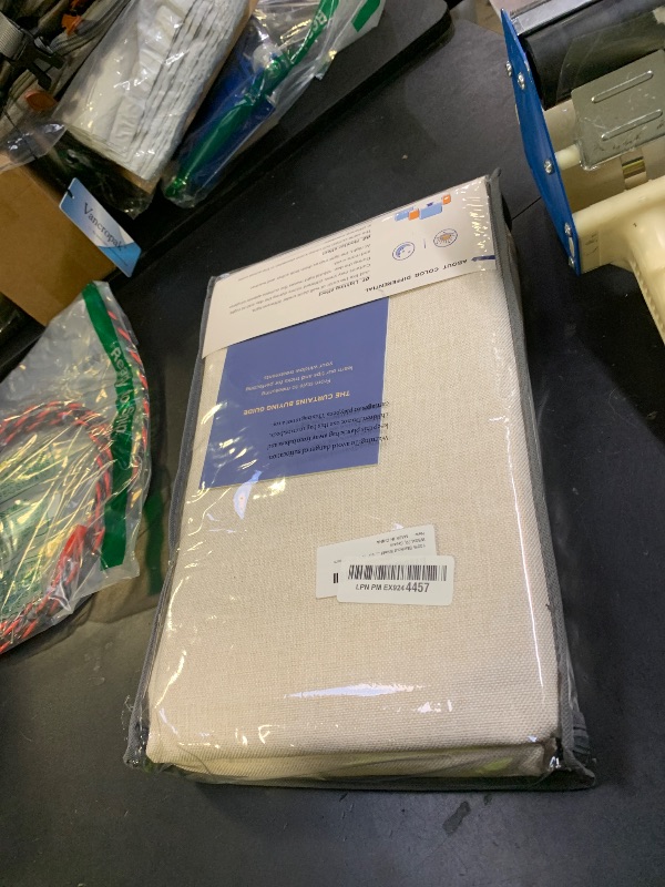 Photo 1 of 100% Blackout Shield Linen Blackout Curtains for Bedroom 72 Inches Long, Back Tab/Rod Pocket Living Room Drapes, Thermal Insulated Blackout Curtains 2 Panels Set, 50" W x 72" L,Cream