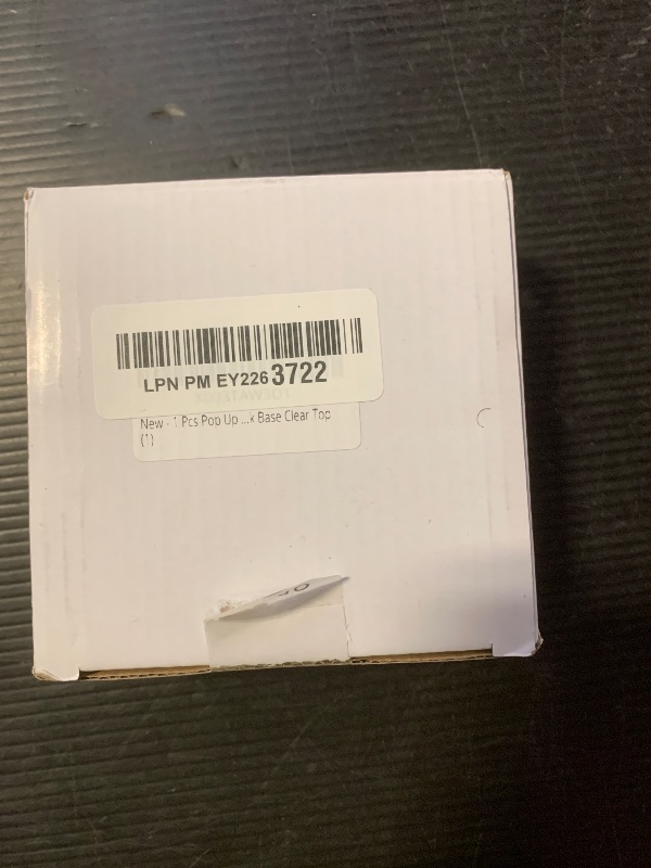 Photo 1 of 1 Pcs Pop Up Sticky Note Dispenser Sticky Note Holder Pop Up Note Dispenser Transparent Top for 3 x 3 Inch Sticky Notes School Office Home Store Black Base Clear Top (1)