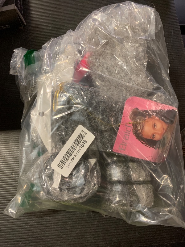 Photo 1 of 18-inch Grey Marley Twist Braiding Hair – Soft, Fluffy & Versatile Synthetic Extensions for Natural-Looking Styles, Perfect for Crochet Hair & Cuban Twist Hair