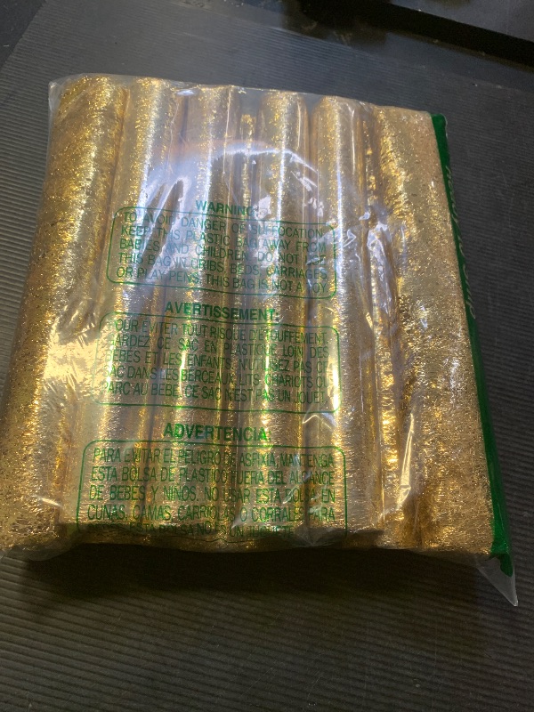 Photo 1 of 10 Packs Gold Table Runner Roll – 11x84 Inches Metallic Mesh Sparkling Glitter Party Decor for Weddings, Holidays, Dining Table Shiny Runners for Table (Gold, 10 Pieces)