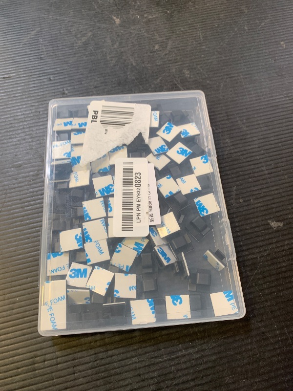 Photo 1 of 100 Pcs Cable Clips, Adhesive Cable Organizer Cord Holder Wire Clip Wire Management Self Adhesive Hooks Wire Holder for Office, Home, Black