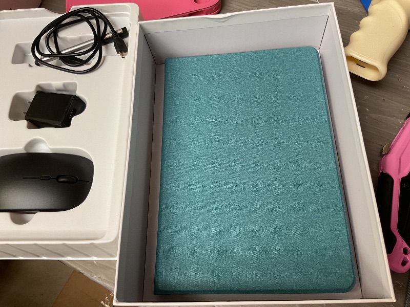 Photo 1 of 2025 Android 15 Tablet with Keyboard, 24GB+128GB+2TB Expand, 10.1 Inch Octa-Core 2-in-1 Tablets with 5G/2.4G WiFi, 8000mAh, BT5.0, GMS Certified, with Mouse, Case, Stylus, Split Screen(Black case)