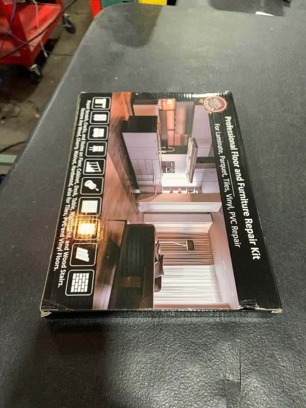 Photo 1 of Laminate Wood Floor Repair Kit, Wax Melting Tool with Display, Hard Wax Filler, Marker Pen, Furniture and Countertop Repair Set,Blue