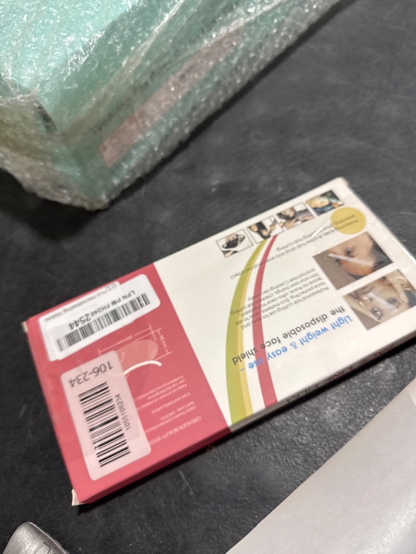 Photo 1 of 100 PCS Microblading Makeup Shower Face Shields Visors, Disposable Face Shields Masks for Hairspray Salon Supplies and Eyelash Extensions Eye Eyelid Surgery Aftercare