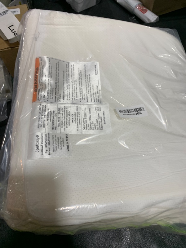 Photo 1 of Jool Baby Serenity Soft Changing Pad + Washable Cover, Non-Slip - Fits Standard Changing Tables & Dressers (Wave Pattern, Off White)