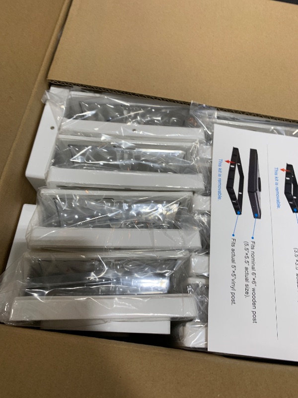 Photo 1 of APONUO Solar Post Cap Lights with 8 RGB Solid Colors & Multicolor Flow - 12 Pack Fence Post Solar Lights, IP65 Waterproof - Fits 4x4 5x5 6x6 Wood & Vinyl Posts - White