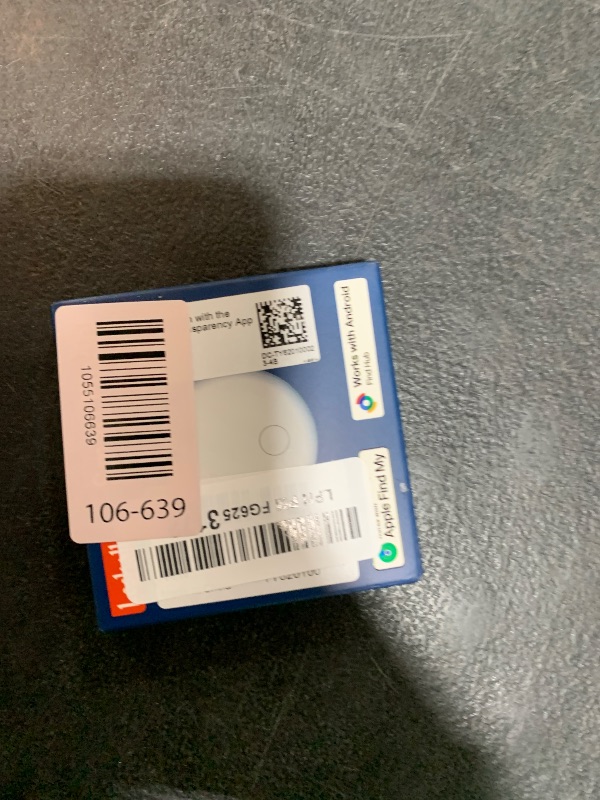 Photo 1 of 2025 Air Tracker Tags-4 Pack Item Locator for Android & iOS Bluetooth Tracker,Key Finders,Smart Tags Work with Apple Find My & Google's Find Hub for Luggage,etc. (Black, for Android & iOS)