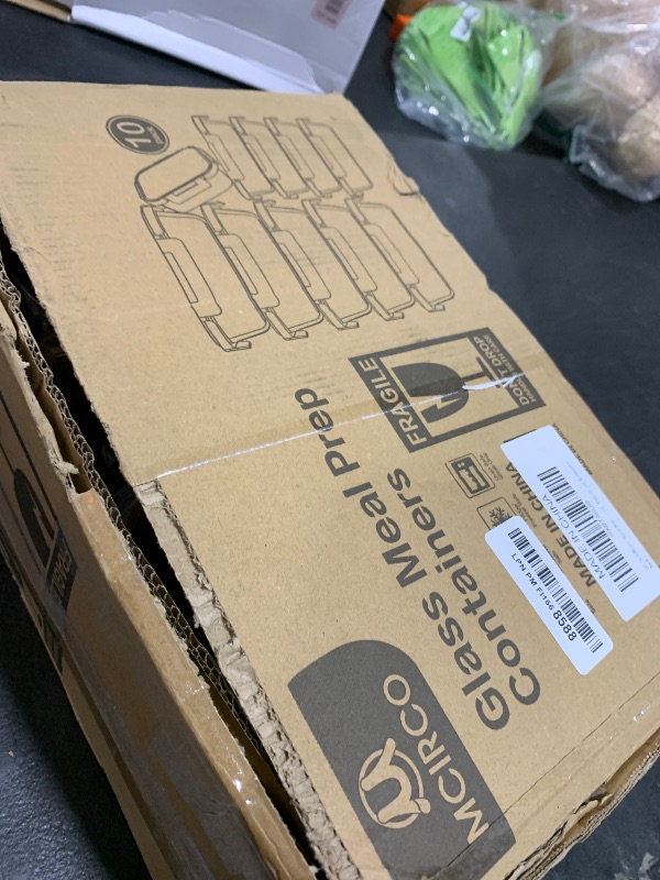 Photo 1 of [10-Pack]Glass Meal Prep Containers with Lids, MCIRCO Glass Food Storage Containers with Snap Locking Lids, Airtight Lunch Containers, Microwave, Oven, Freezer and Dishwasher, White