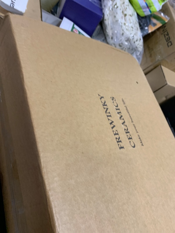 Photo 1 of Frewinky Stoneware Dinnerware Sets for 4,12 Piece Kitchen Plates and Bowls Set,Reactive Glaze Porcelain Dinnerware Sets Scratch Resistant,Dishwasher and Microwave Safe,Vintage White