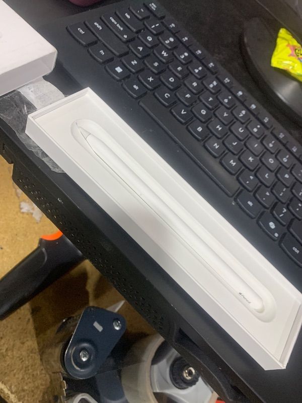 Photo 1 of Apple Pencil - Device Compatibility Check Required - Pixel-Perfect Precision, Tilt and Pressure Sensitivity, Perfect for Note-Taking, Drawing, and Art. Charges and Pairs Magnetically