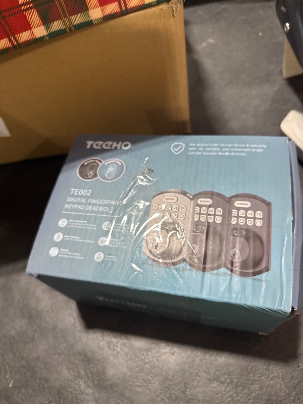 Photo 1 of TEEHO TE002 Fingerprint Door Lock - Keyless Entry Door Lock - Electronic Keypad Deadbolt - Smart Locks for Front Door - Auto Lock - Easy Installation - Matte Black