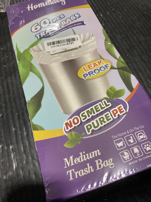 Photo 1 of 10 Gallon 60pcs Medium Clear Trash Bags Strong Clear Garbage Bags, Bathroom Trash Can Bin Liners, Plastic Bags for Office Home Kitchen, Waste Basket Liner, Fit 30 Liter, 10 Gal(10G60-Clear)