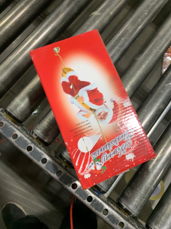 Photo 1 of **INCOMPLETE** Gfilay 2025 Upgraded Climbing Santa Claus on Rope, Animated Electric Musical Christmas Ornament with 3 Modes, Secure Tree Hook & Reinforced White PVC Case, Heartwarming Holiday Decoration Gift