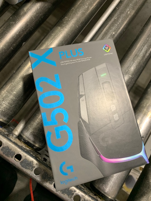 Photo 1 of NON FUNCTIONAL ----------------------------------------------------------------------------------------Logitech G502 X Plus Wireless Gaming Mouse - Lightspeed Optical, LIGHTFORCE Switches, LIGHTSYNC RGB, Hero 25K Sensor for PC/Mac - Black (parts does not