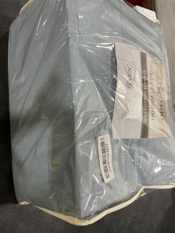 Photo 1 of Pointehaven Heavy Weight Flannel Sheet Set, Queen, Blue - Warm & Cozy - 100% Cotton Flannel Pre-Shrunk -170 GSM -Deep Pockets -Easy Fit Elastic All Around-Comfy Double Brushed