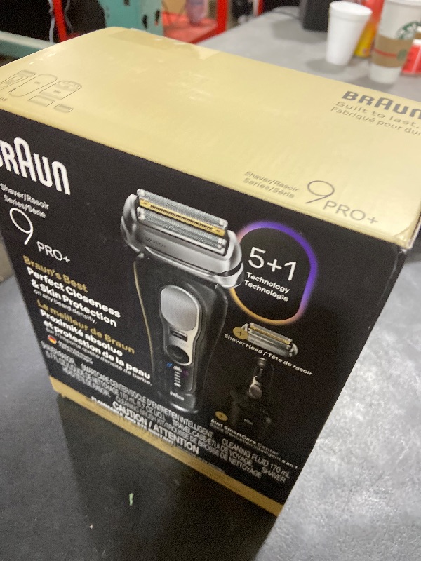 Photo 1 of Braun Series 9 PRO+ Electric Shaver, Pro SensoAdapt, 6in1 SmartCare Center, Wet & Dry Razor, 9660CCPS, Black