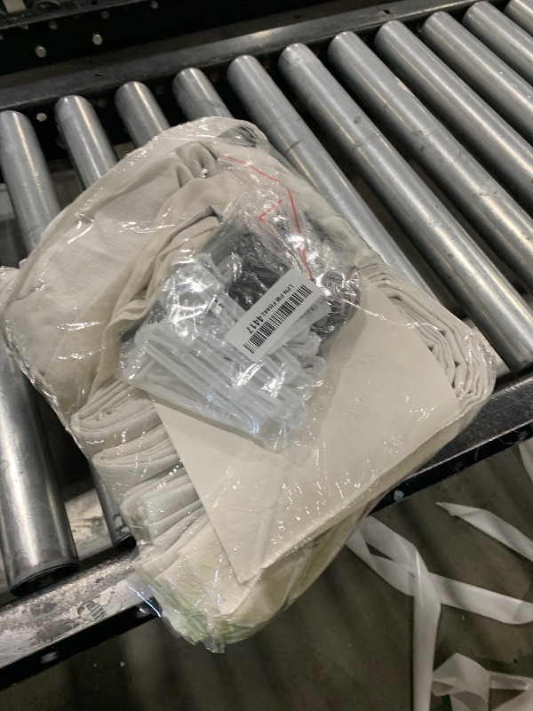 Photo 1 of 100% Blackout Pinch Pleated Curtains Linen 90 Inches Long for Bedroom 2 Panels Set Full Black Out Thermal Insulated Curtain Natural Boho Farmhouse Pinch Pleat Double Layer Room Darkening Drapes Cream