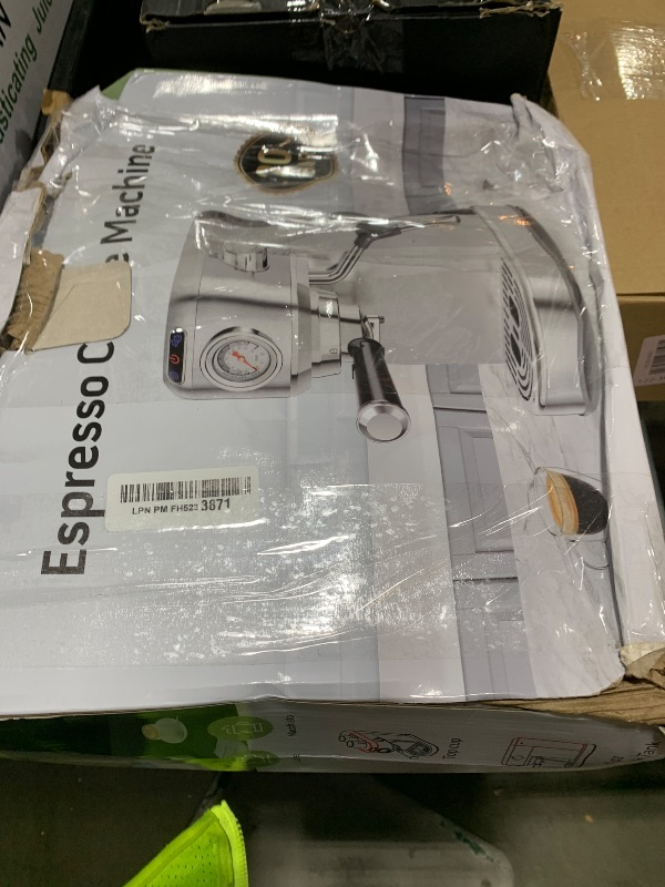 Photo 1 of Espresso Machine 20 Bar, Compact Espresso Maker, Stainless Steel Professional Expresso Coffee Machines with Steam Milk Frother & 34oz Removable Water Tank for Home & Office, Latte, Cappuccino, Silver