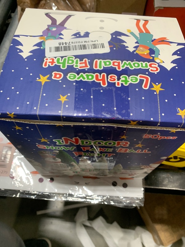 Photo 1 of Homiar 50 Pack Snow Toy Balls for Kids Indoor, Artificial Snow Fight Balls Kids Toys, Indoor Snow Fight Ball Set, Soft Snow Fake Balls Party Supplies Parent Child Throwing Game