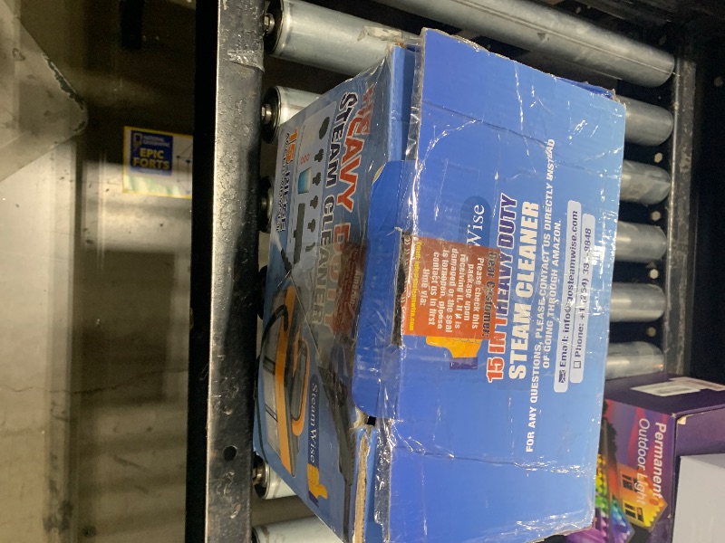 Photo 1 of 10S Fast Heating Heavy Duty Steam Cleaner 7 Adjustable Levels, 1.6 Quarts Tank, Continuous Spray, Natural Deep Cleaner, Portable Handheld Steamer with 15 Accessories for Home, Car, Tile (Yellow)