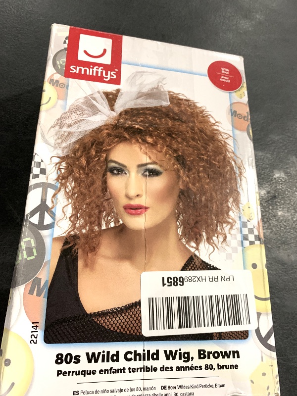 Photo 1 of Smiffys 80s Wild Child Wig, Brown, One Size