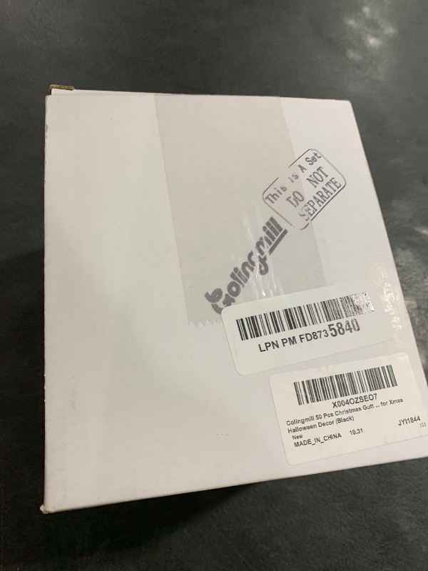 Photo 1 of Colingmill Christmas Gutter Clips for Hanging Outdoor Lights Weatherproof Christmas Light Clips for Gutter Guards Mesh Filter Shingles Eaves Ornament Hooks for Xmas Halloween Decor(Black,50 Pcs)