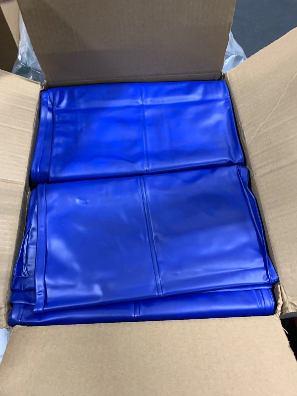 Photo 1 of 10 Ft Pool Water Bags 0.8mm Double Layer Hot Melt Process Water Tubes Thickened (27 Gauge) Dual Chamber Pool Cover Weights,Heavy Duty PVC Water Weight Bag,6 Pieces,Blue