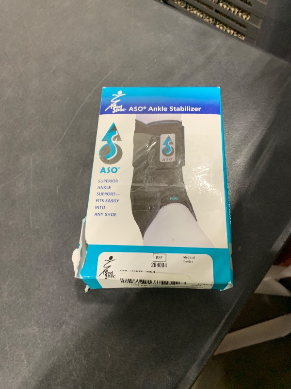 Photo 1 of Med Spec ASO Ankle Stabilizer (Medium, White) – Ankle Brace for Sprained Ankle and Peroneal Tendonitis, Orthopedic Ankle Support for Men, Women, Adults, Teens and Kids, Sports Injury Recovery, 264004