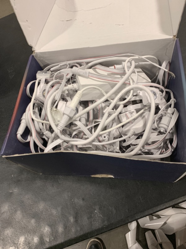 Photo 1 of ASAHOM Permanent Outdoor Light Pro S108B, 100FT with 72 RGBCW 70lm LED, WLED Integration, AI Lighting, 30000 Lighting Effect Combination, IP67 Waterproof for Halloween Christmas and Daily Decor, White