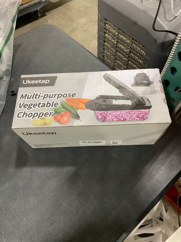 Photo 1 of 12 Blade All-in-1 Vegetable Chopper Mandoline Slicer with Container, Spiralizer with Contianers, Food Chopper, Onion Chopper, Veggie Cutter for Salad, Kitchen Gadgets Accessories Essentials, Black