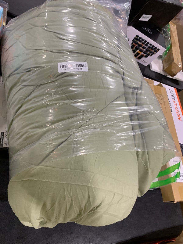 Photo 1 of Monbix Oversized Queen Comforter Set - 7 Pieces Cationic Dyeing Sage Green Bed in a Bag Bedding Sets with Comforter, Sheets, Pillowcases & Shams, Reversible Bedding Comforters Sets