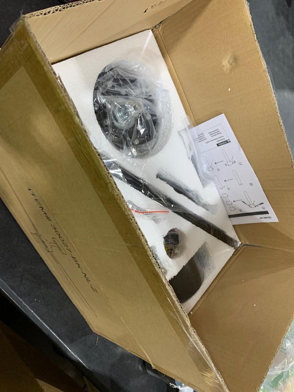 Photo 1 of Breezary 48 Inch Industrial Ceiling Fans without Lights Remote Control, 6-Speed, Reversible DC Motor, 3 Blades, Modern Indoor/Outdoor Ceiling Fan No Light for Patio Home Office, Black