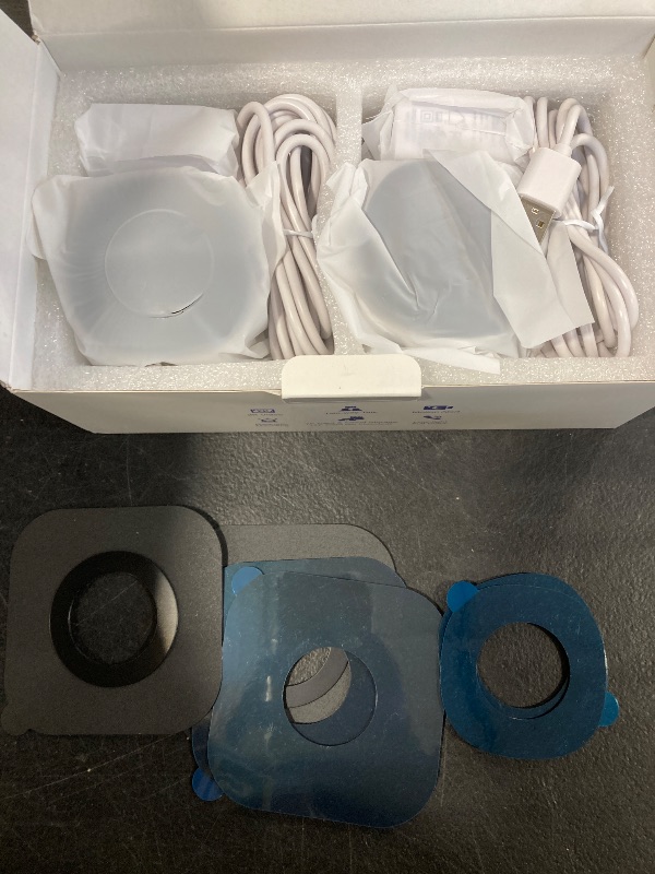 Photo 1 of 2K No Drill Window Camera-2 Pack Cameras for Home Security Indoor & Outdoor Monitoring thru Glass, Anti-Glare Color Night Vision, Human Detection, 24/7 Recording, Space-Saving, Ideal for Apartment, K1