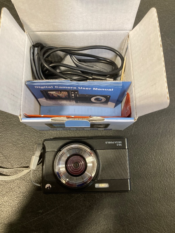 Photo 1 of 2025 New Digital Camera, 56MP FHD 1080P for Kids with 16x Digital Zoom Anti Shake, Face Detect, Smile Capture, 32GB TF Card, Battery, Lanyard, a Great Gift for Boys & Girls?Black?