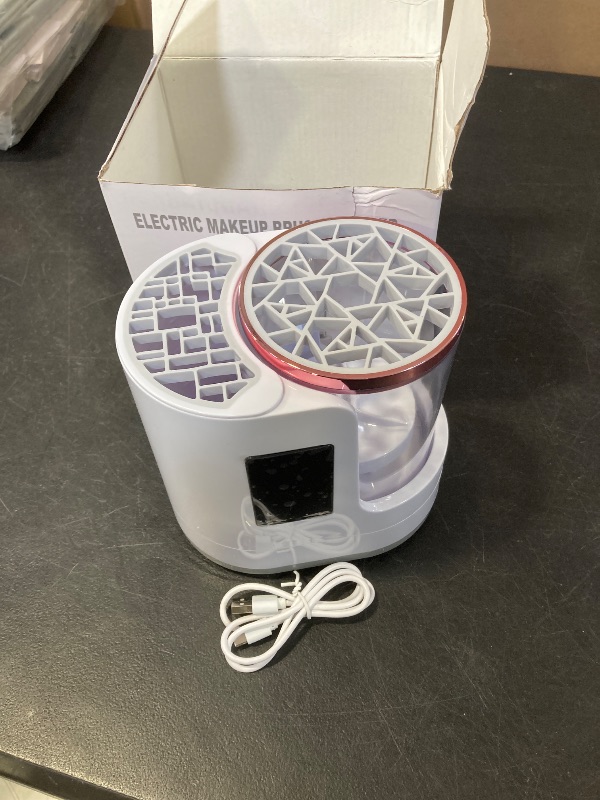 Photo 1 of 3-in-1 Electric Makeup Brush Cleaner with Dryer & Holder–Automatic USB Cleaning Machine for All Makeup Brush Sizes, Portable Quick-Dry Tool for Cosmetic Brushes