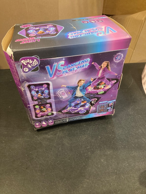 Photo 1 of 2-Player Electronic LED Light Dance Mat, Music Dance Toy with 5 Modes, Develops Hand-Eye Coordination, Challenge Game for Single or Double Players, Christmas Dance Mat Toy for Boys & Girls Ages 3-12