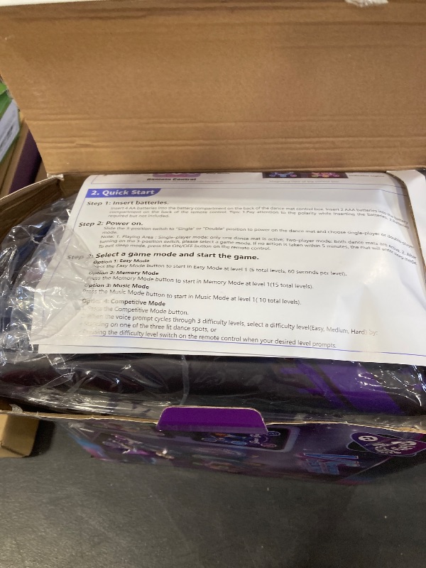 Photo 1 of 2-Player Electronic LED Light Dance Mat, Music Dance Toy with 5 Modes, Develops Hand-Eye Coordination, Challenge Game for Single or Double Players, Christmas Dance Mat Toy for Boys & Girls Ages 3-12