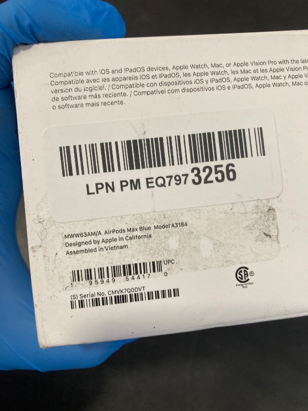 Photo 1 of Apple AirPods Max Wireless Over-Ear Headphones, Pro-Level Active Noise Cancellation, Transparency Mode, Personalized Spatial Audio, USB-C Charging, Bluetooth Headphones for iPhone - Blue