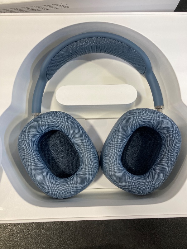 Photo 1 of Apple AirPods Max Wireless Over-Ear Headphones, Pro-Level Active Noise Cancellation, Transparency Mode, Personalized Spatial Audio, USB-C Charging, Bluetooth Headphones for iPhone - Blue