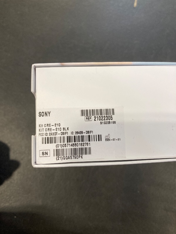 Photo 1 of Sony CRE-E10 Self-Fitting OTC Hearing Aids for Mild to Moderate Hearing Loss, Prescription-Grade Sound Quality, Comfortable Earbud Design, Bluetooth Enabled for iOS, and Rechargeable Battery, Black