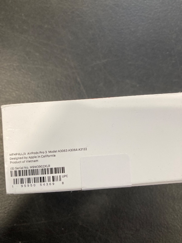 Photo 1 of Apple AirPods Pro 3 Wireless Earbuds, Active Noise Cancellation, Live Translation, Heart Rate Sensing,Hearing Aid Feature,Bluetooth Headphones,Spatial Audio, High-Fidelity Sound, USB-C Charging, White